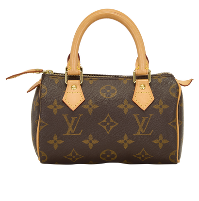 Nano Speedy, &pound;950, Handbags, Brown, Canvas, Front view